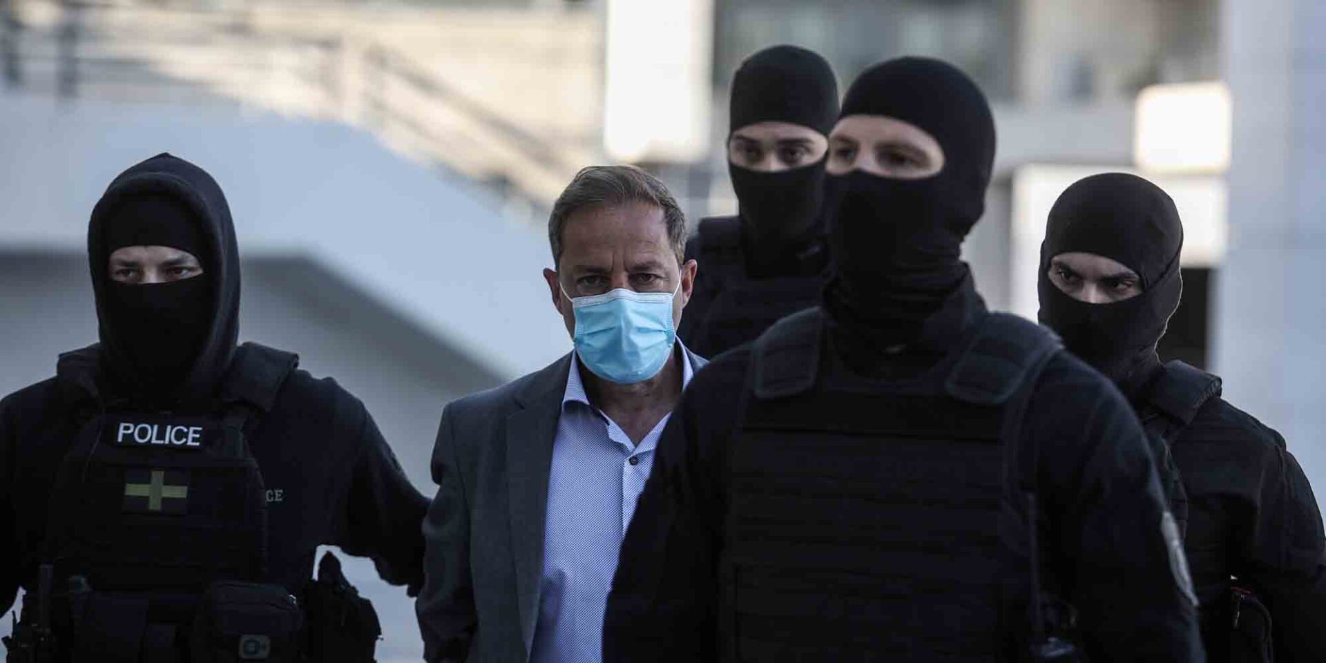 Ο Δημήτρης Λιγνάδης κατά την άφιξή του στα δικαστήρια