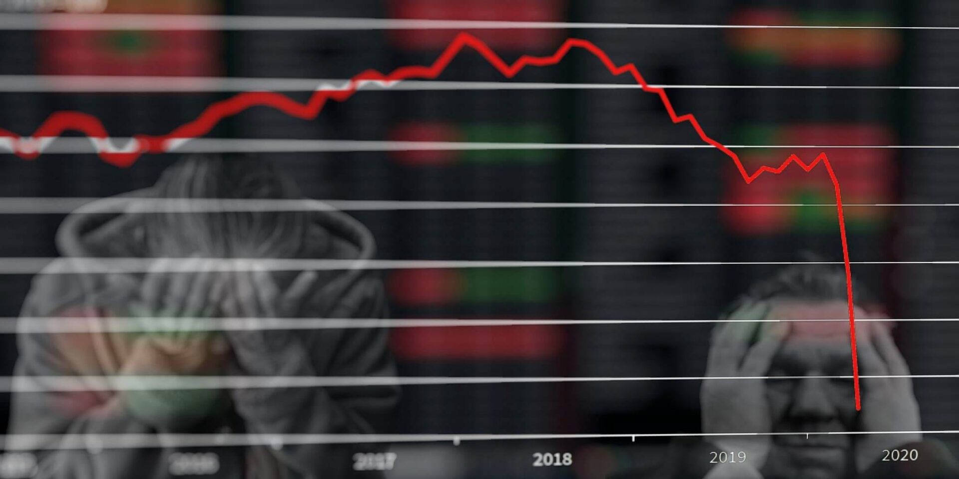 Οικονομικό διάγραμμα που δείχνει πτώση