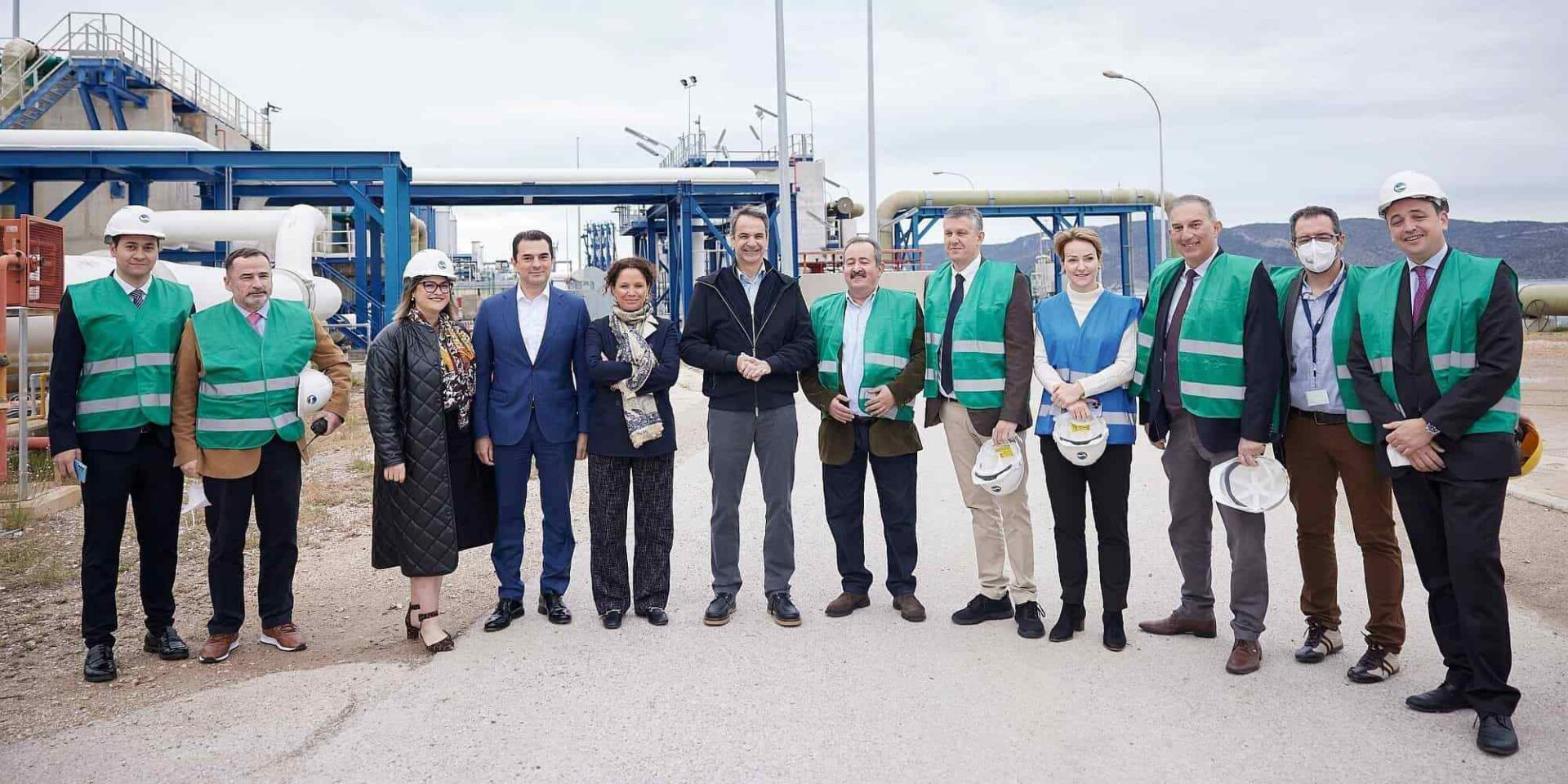 O Κυριάκος Μητσοτάκης στην Σαλαμίνα