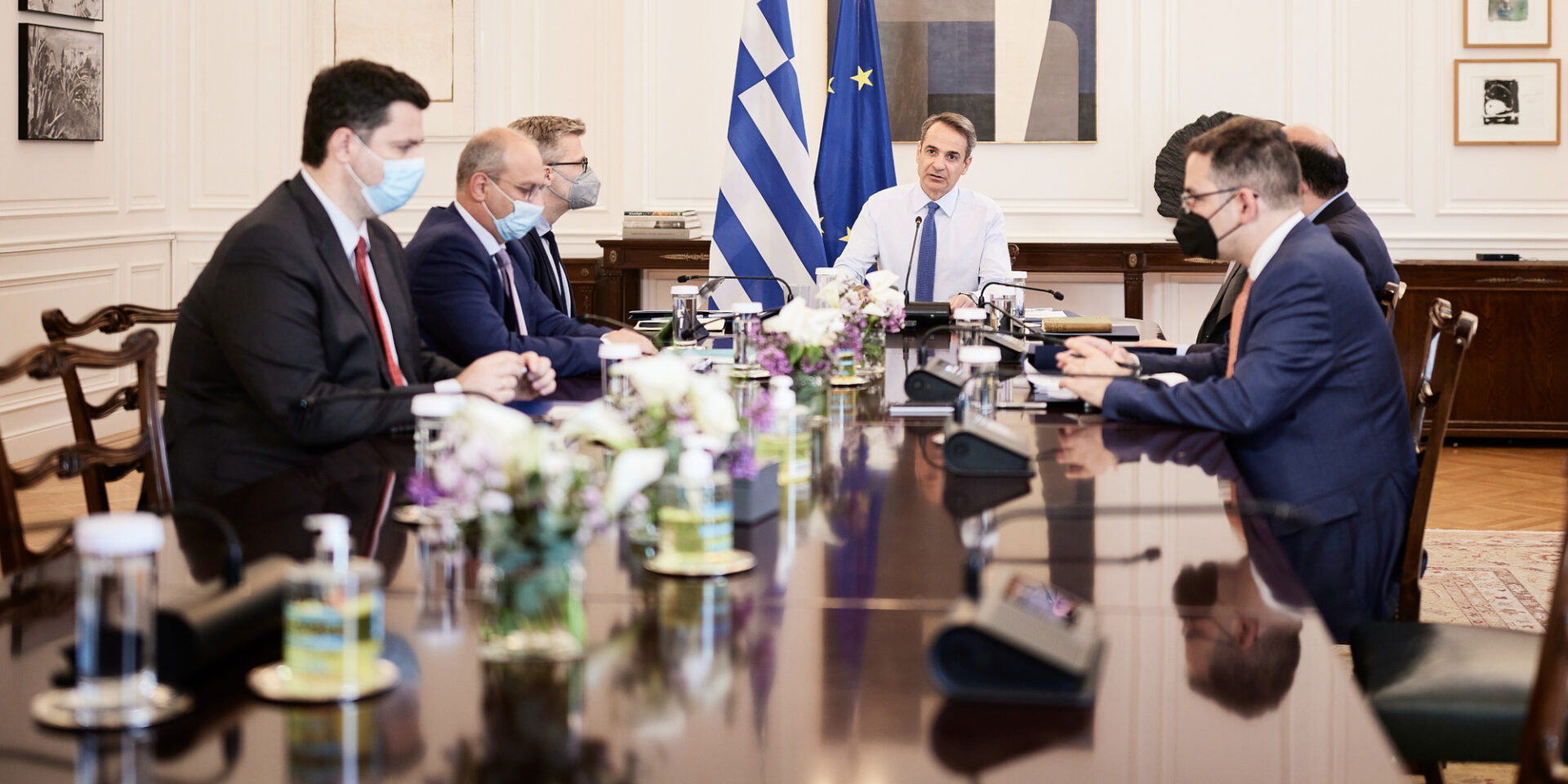 Ο Κυριάκος Μητσοτάκης στο υπουργικό συμβούλιο