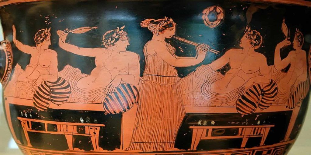 Σκηνή από συμπόσιο στην Αρχαία Ελλάδα