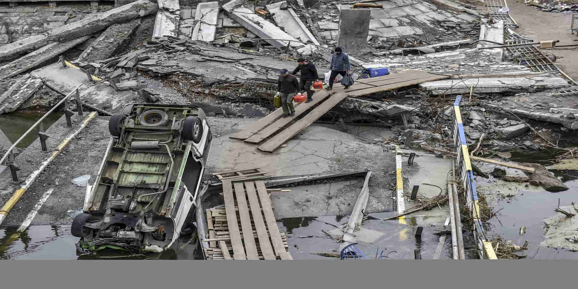 Καταστροφές στην Ουκρανία, μετά από ρωσικό βομβαρδισμό