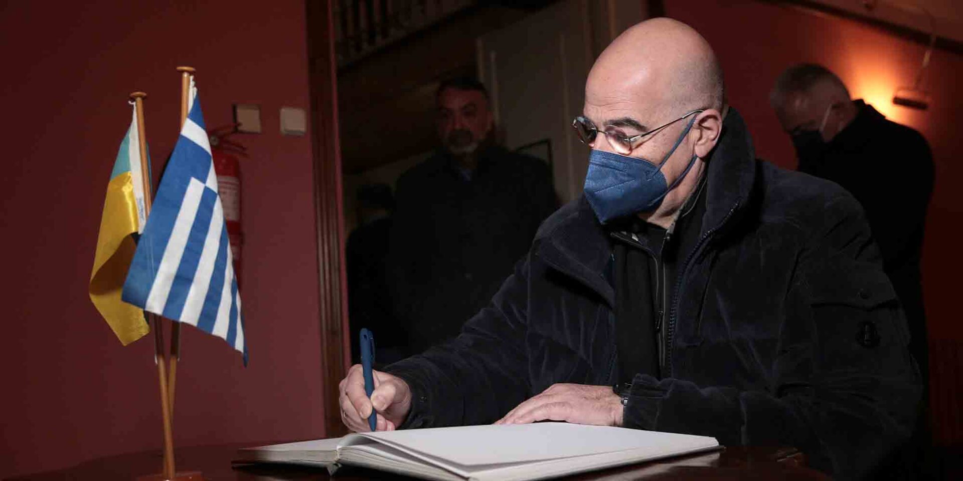Ο υπουργός Εξωτερικών, Νίκος Δένδιας, στο μουσείο Φιλικής Εταιρείας στην Οδησσό