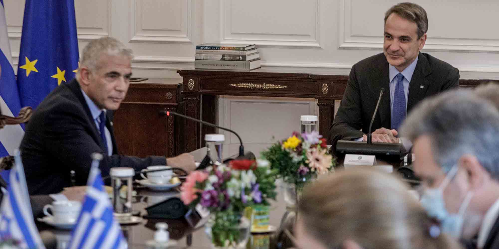 ΣΥΝΑΝΤΗΣΗ ΤΟΥ ΠΡΩΘΥΠΟΥΡΓΟΥ ΚΥΡΙΑΚΟΥ ΜΗΤΣΟΤΑΚΗΣ ΜΕ ΤΟΝ ΑΝΑΠΛΗΡΩΤΗ ΠΡΩΘΥΠΟΥΡΓΟ ΚΑΙ ΥΠΟΥΡΓΟ ΕΞΩΤΕΡΙΚΩΝ ΤΟΥ ΙΣΡΑΗΛ YAIR LAPID