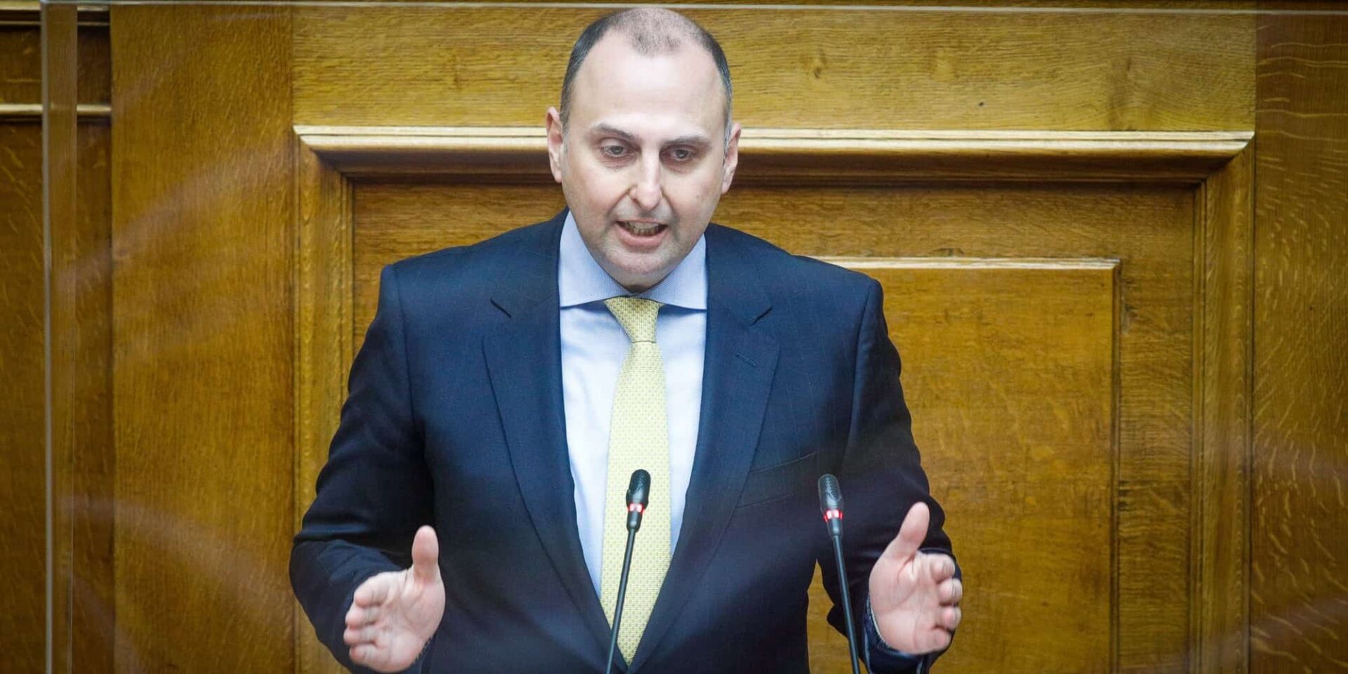 Ο υφυπουργός Υποδομών και Μεταφορών, αρμόδιος για τις υποδομές, κ. Γιώργος Καραγιάννης