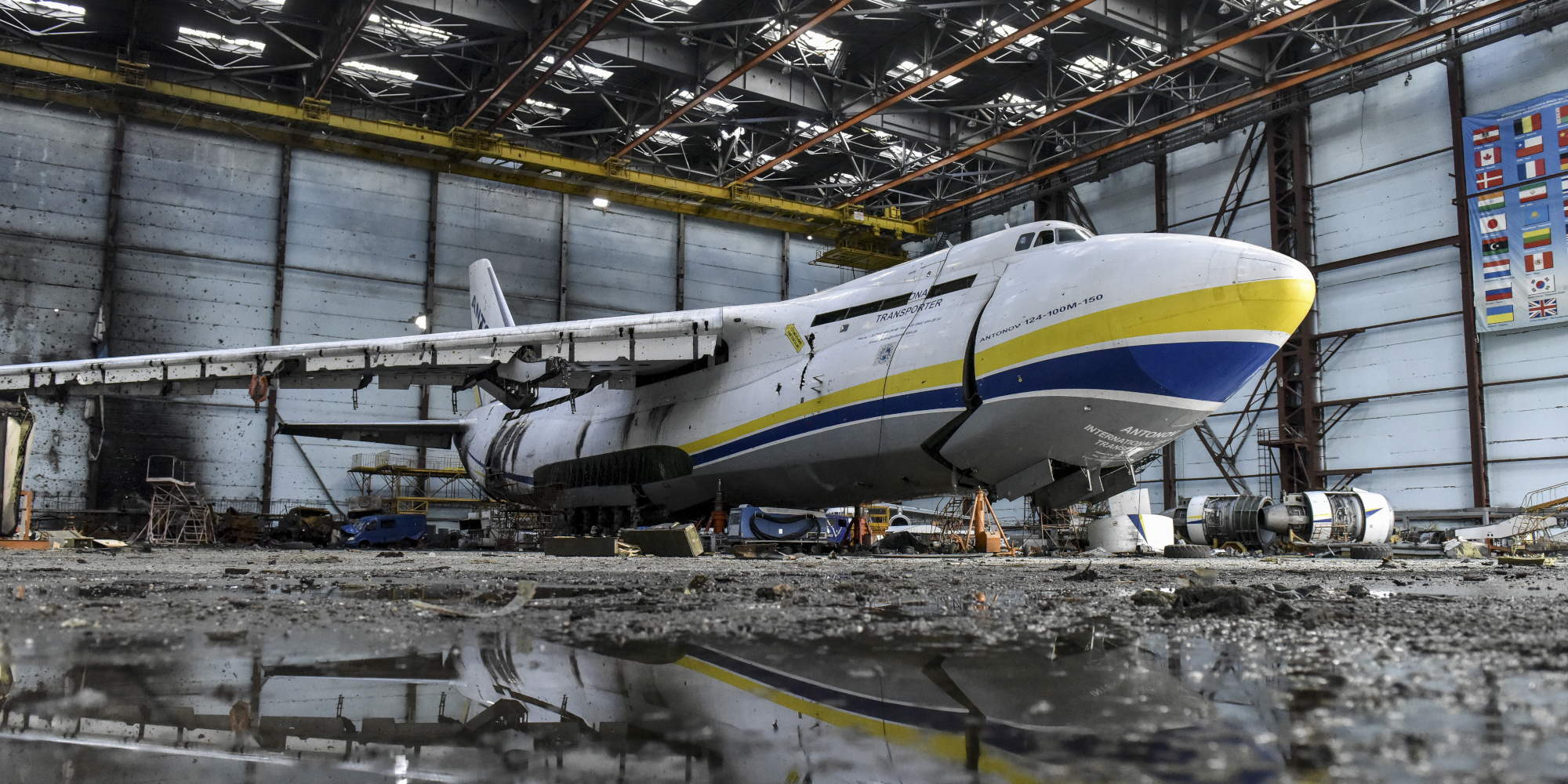 Κατεστραμμένο Antonov στην Ουκρανία