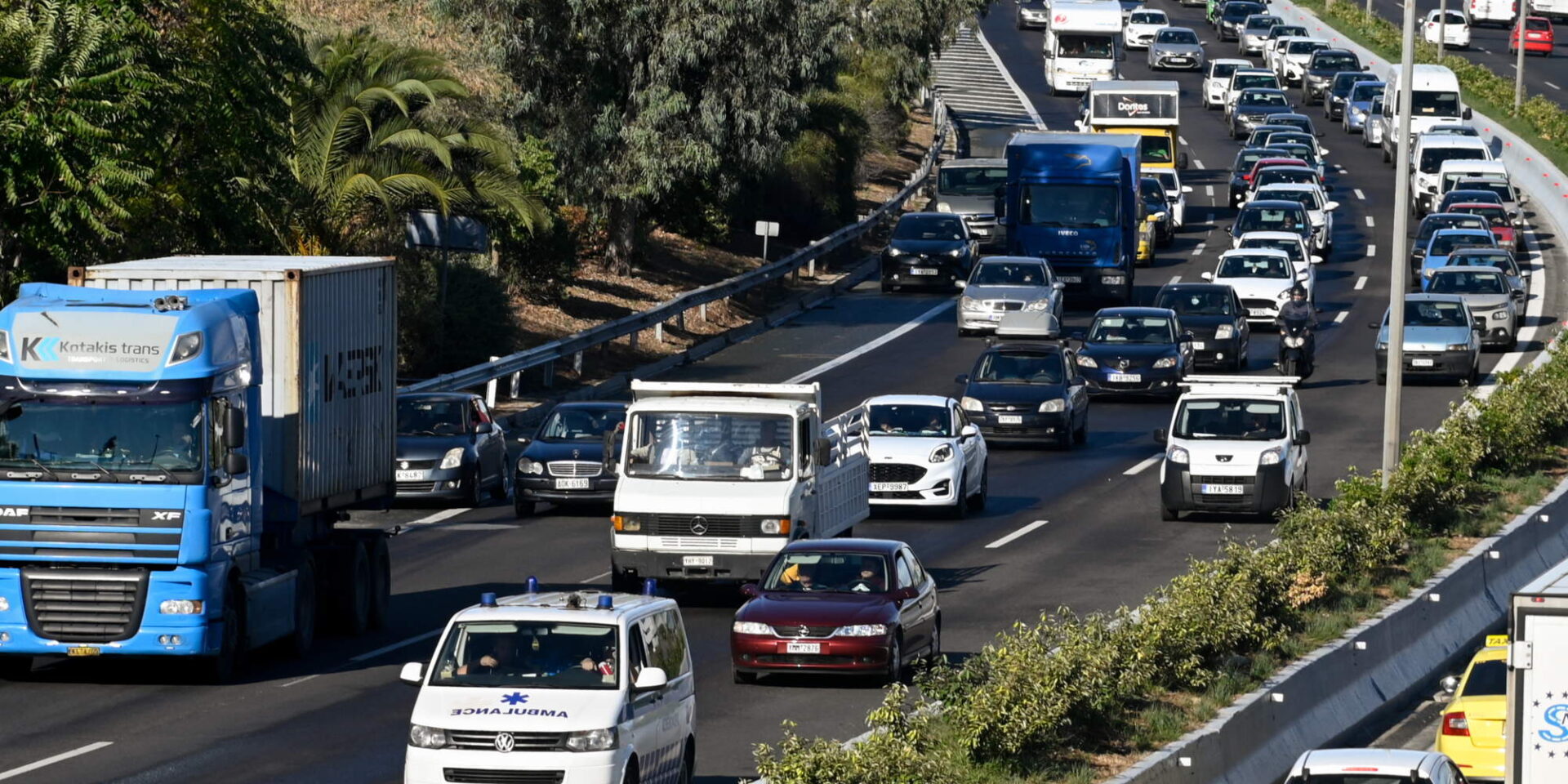 Κίνηση στους δρόμους, στην Εθνική Οδό