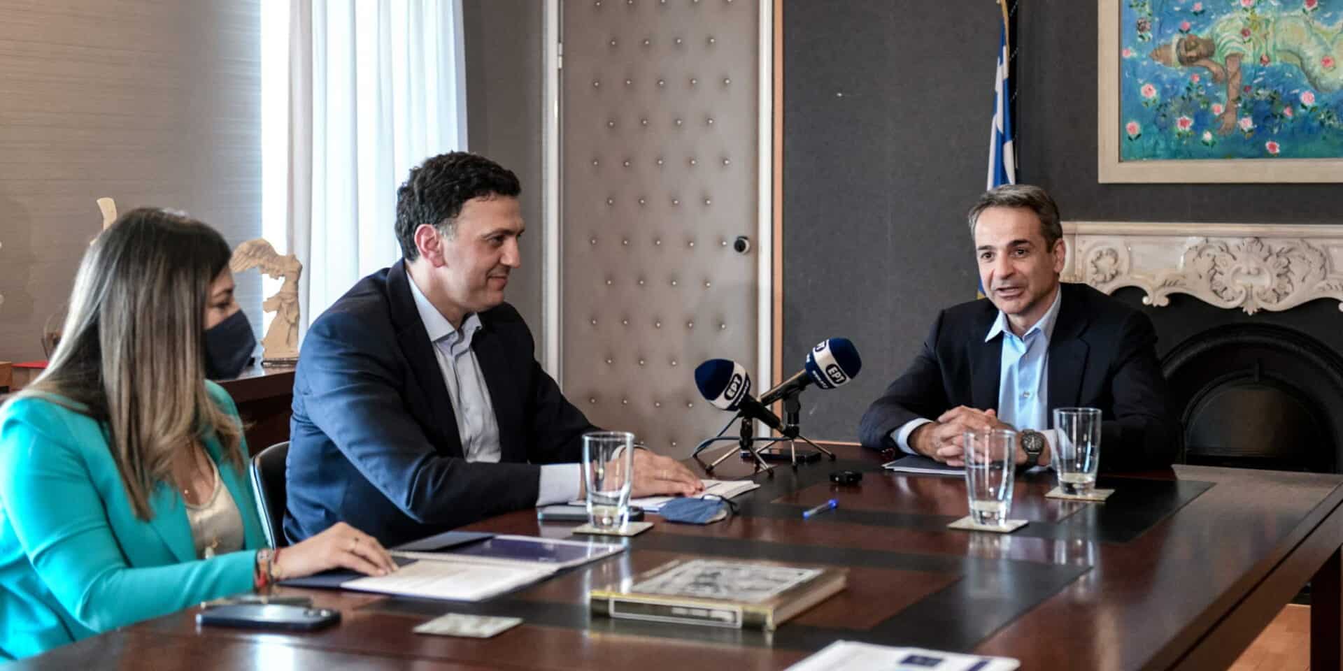 Ο Κυριάκος Μητσοτάκης στο υπουργείο Τουρισμού