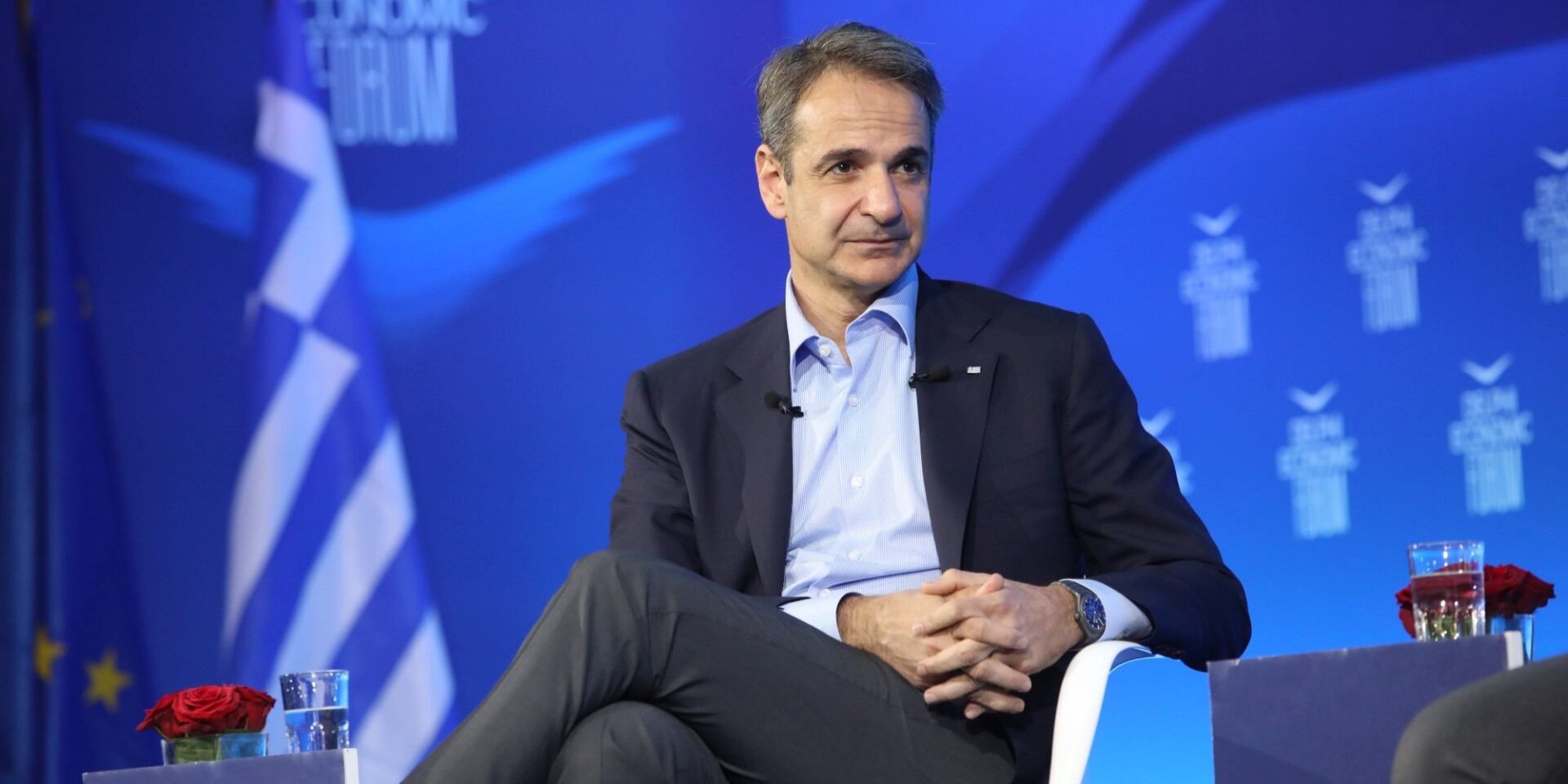 O Κυριάκος Μητσοτάκης στο Φόρουμ τον Δελφών