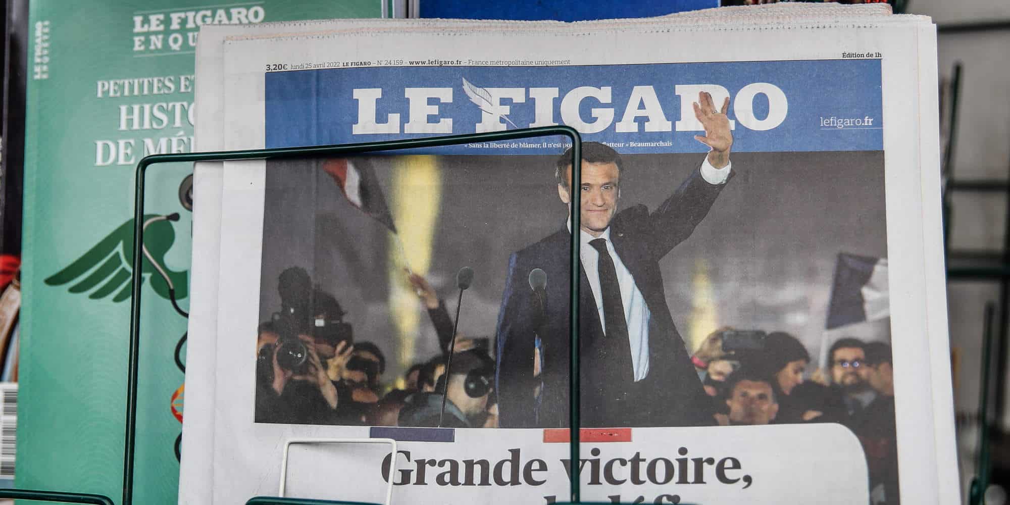 Πρωτοσέλιδο της εφημερίδας Le Figaro, με τον Εμανουέλ Μακρόν