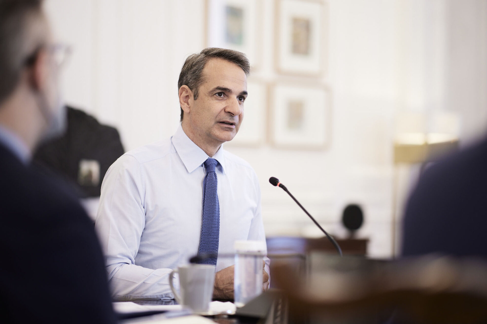 Ο Κυριάκος Μητσοτάκης στο υπυργοικό συμβούλιο