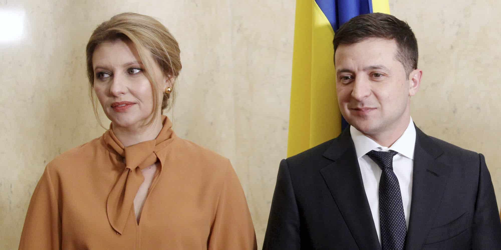 Η Ολένα Ζελένσκα με τον σύζυγό της, πρόεδρο της Ουκρανίας