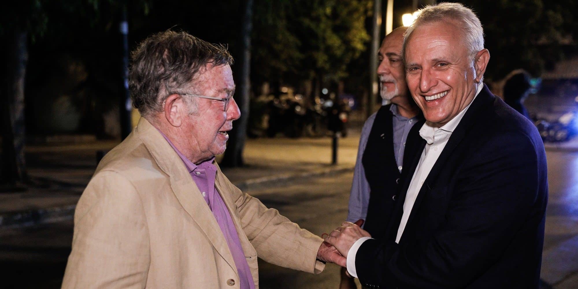 Ο Ηλίας Νικολακόπουλος με τον Γιάννη Ραγκούση