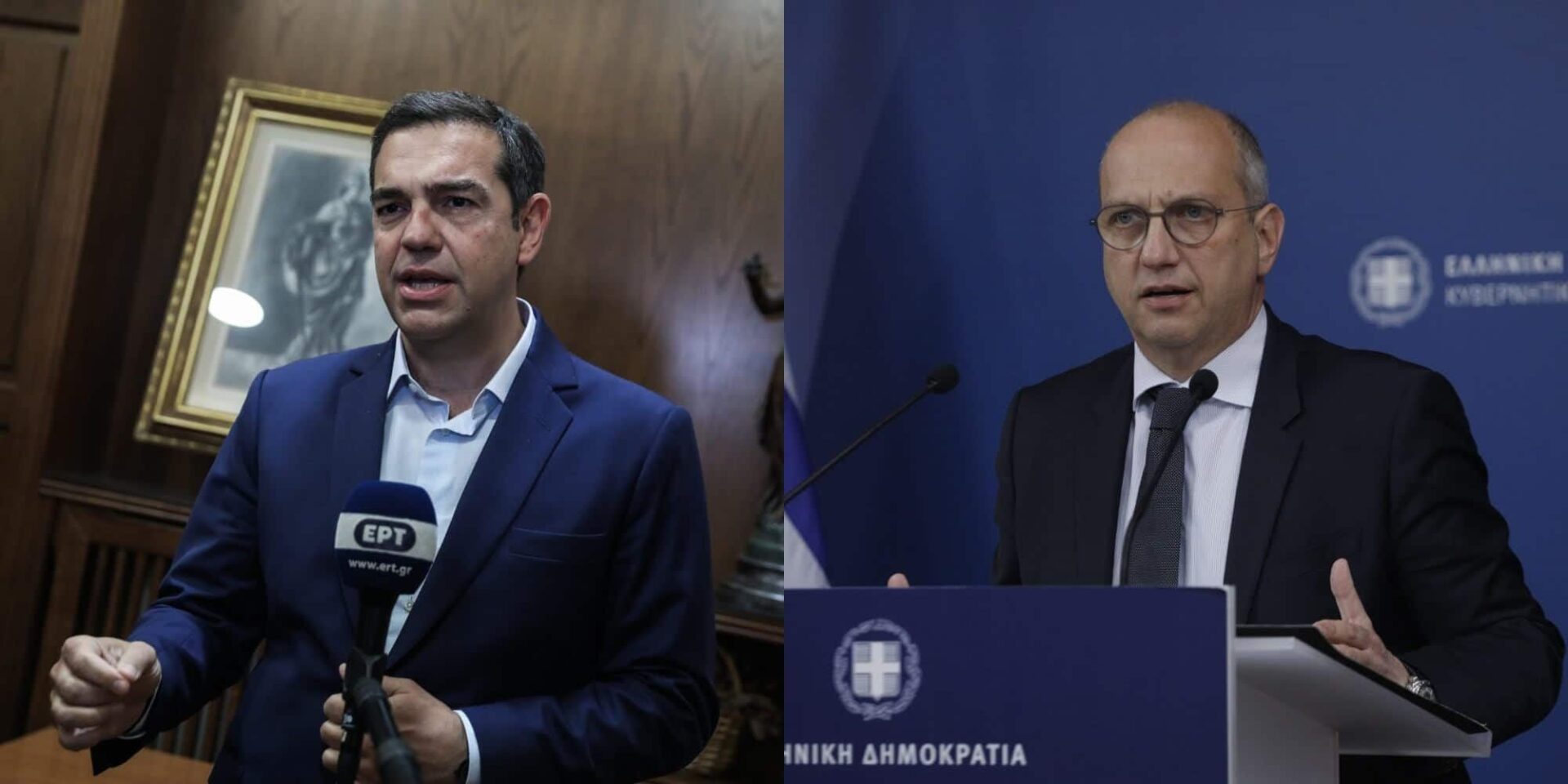 Ο Αλέξης Τσίπρας και ο Γιάννης Οικονόμου