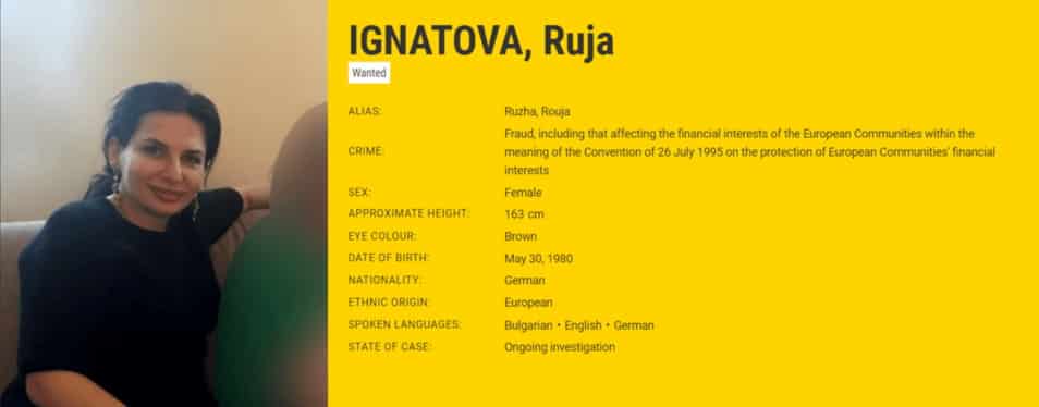 Ignatova 13 5 22 - Ruja Ignatova: Η βασίλισσα του OneCoin στη λίστα καταζητούμενων της Europol - Κρύβεται από το 2017 (εικόνα)