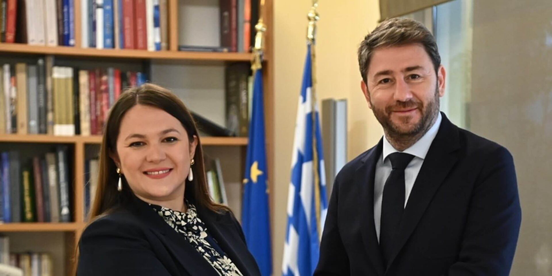H Κατερίνα Αδάμου και ο Νίκος Ανδρουλάκης