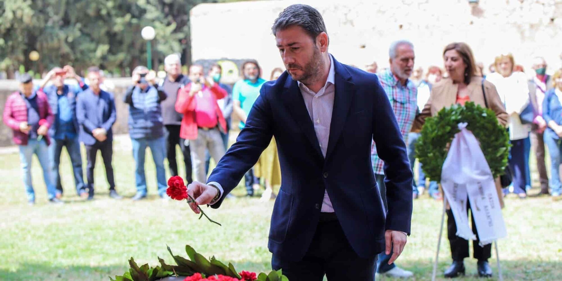 Ο Νίκος Ανδρουλάκης στην Καισαριανή