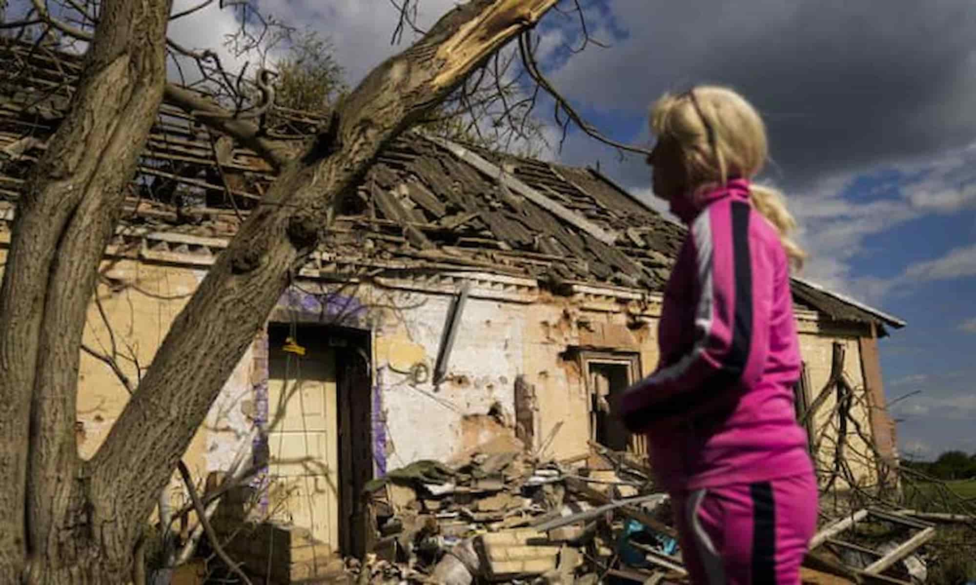 Κατεστραμμένο σπίτι στην Ουκρανία