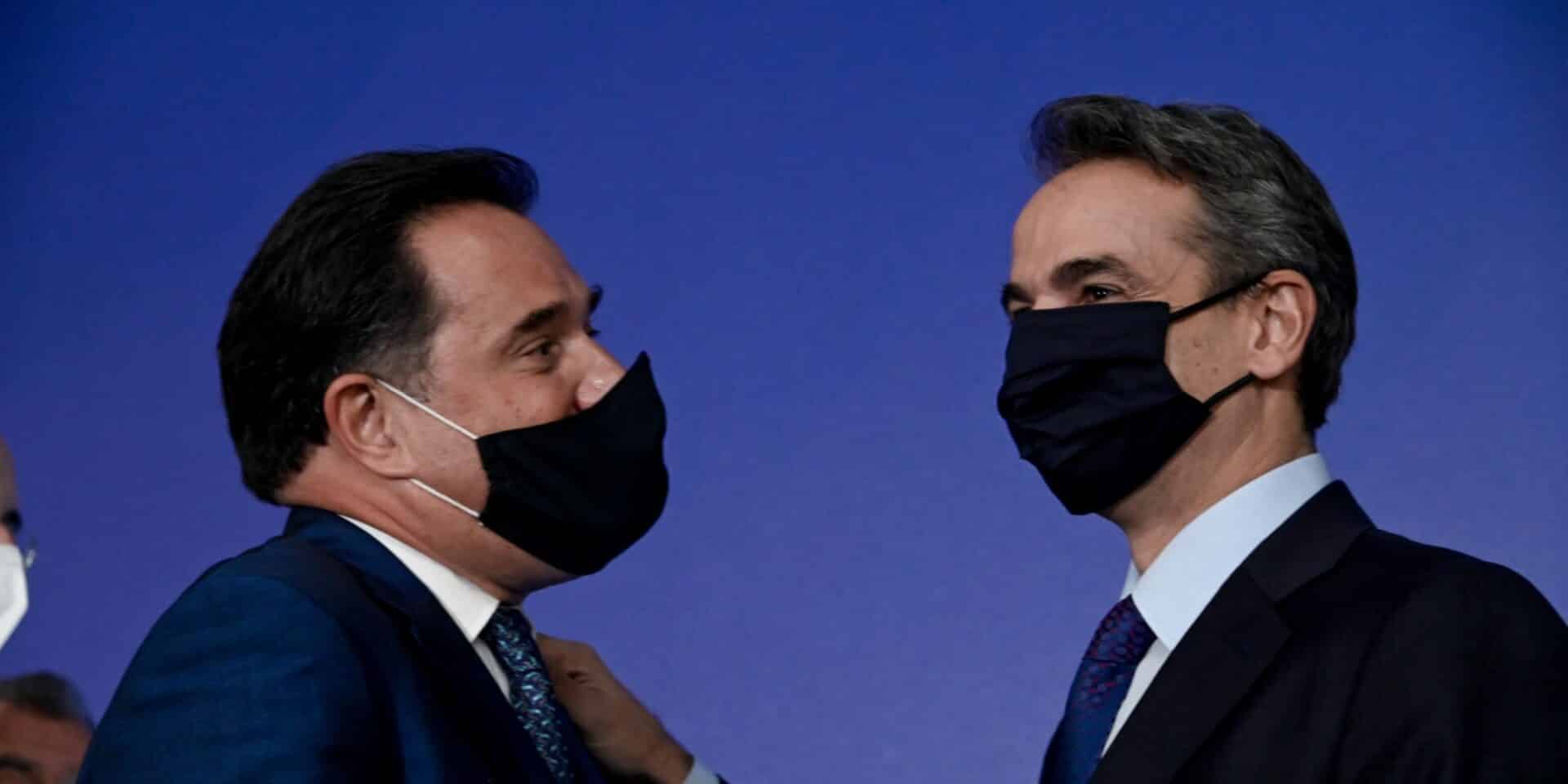 O Αδωνις Γεωργιάδης μαζί με τον Κυριάκο Μητσοτάκη