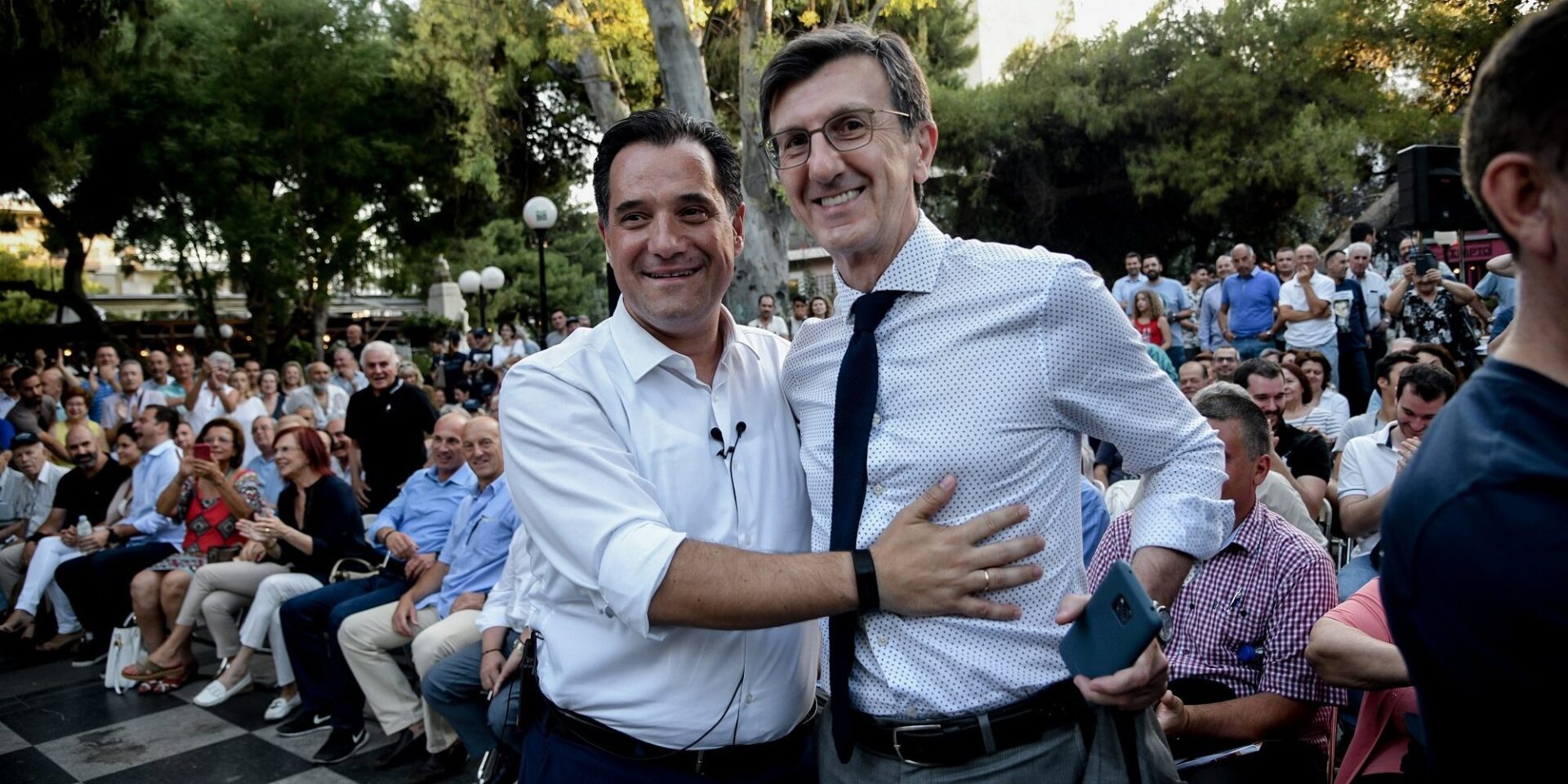 Ο Άρης Πορτοσάλτε με τον Άδωνι Γεωργιάδη