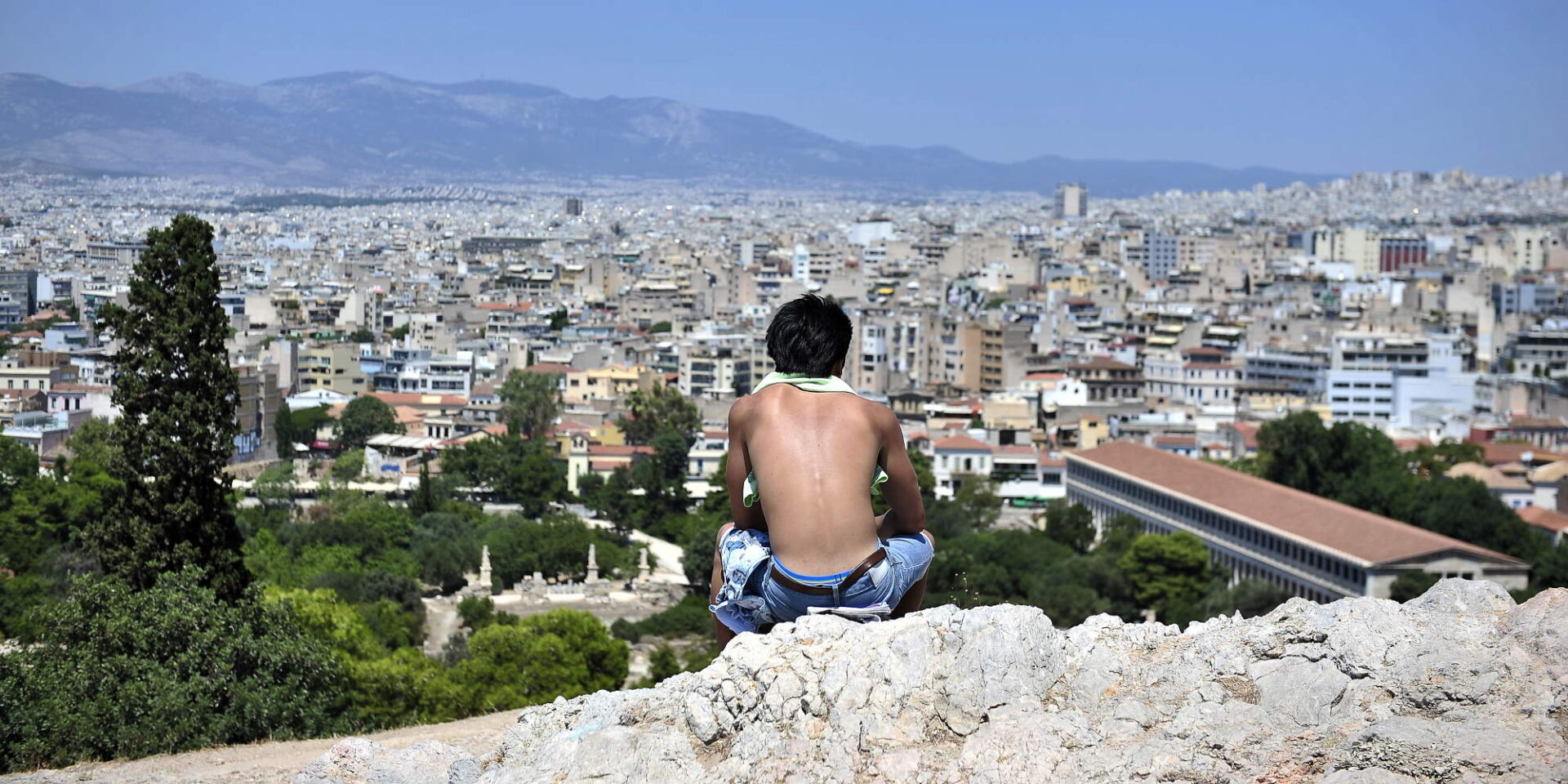Ζεστός καιρός από τον βράχο της Ακρόπολης