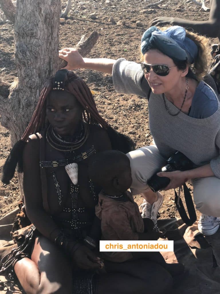 Η Χριστίνα Αντωνιάδου με Himba