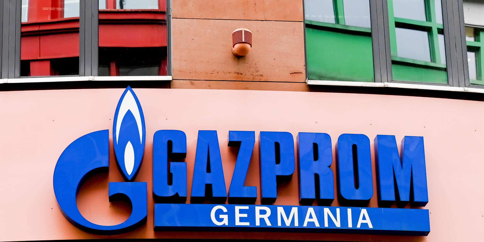 Η μαρκίζα της Gazprom Γερμανίας, πριν την ρωσική εισβολή που έφερε κυρώσεις στη Μόσχα από το σύνολο της ΕΕ