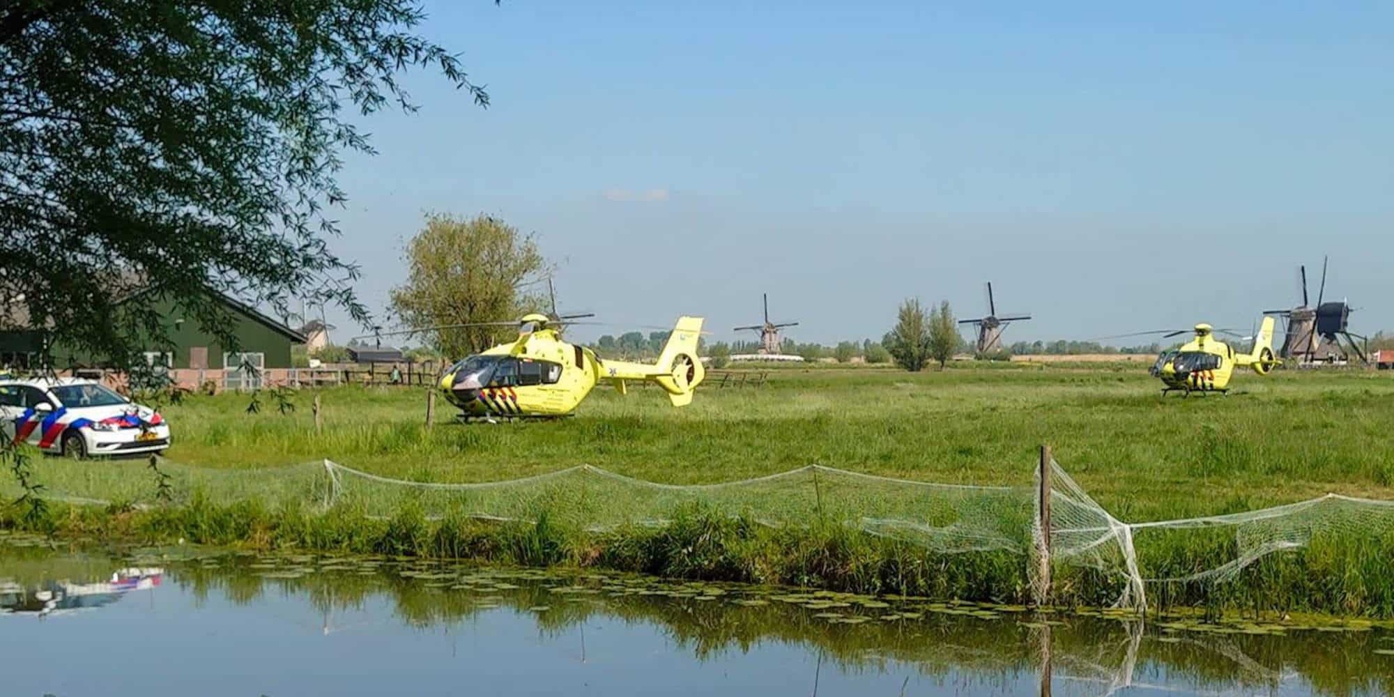 Ελικόπτερα πρώτων βοηθειών σε αγρόκτημα στην Ολλανδία