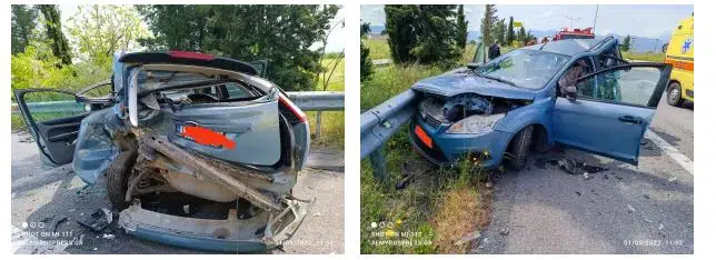 magnisia troxaio 1 5 2022 - Μικροθήβες: Εικόνες και βίντεο από το σοκαριστικό τροχαίο - 60χρονος σταμάτησε στη ΛΕΑ και έπεσε πάνω του διερχόμενο αμάξι