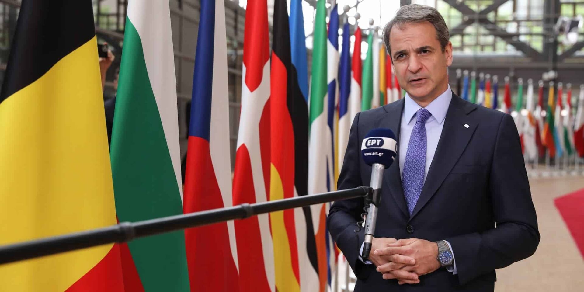 Ο Κυριάκος Μητσοτάκης στις Βρυξέλλες