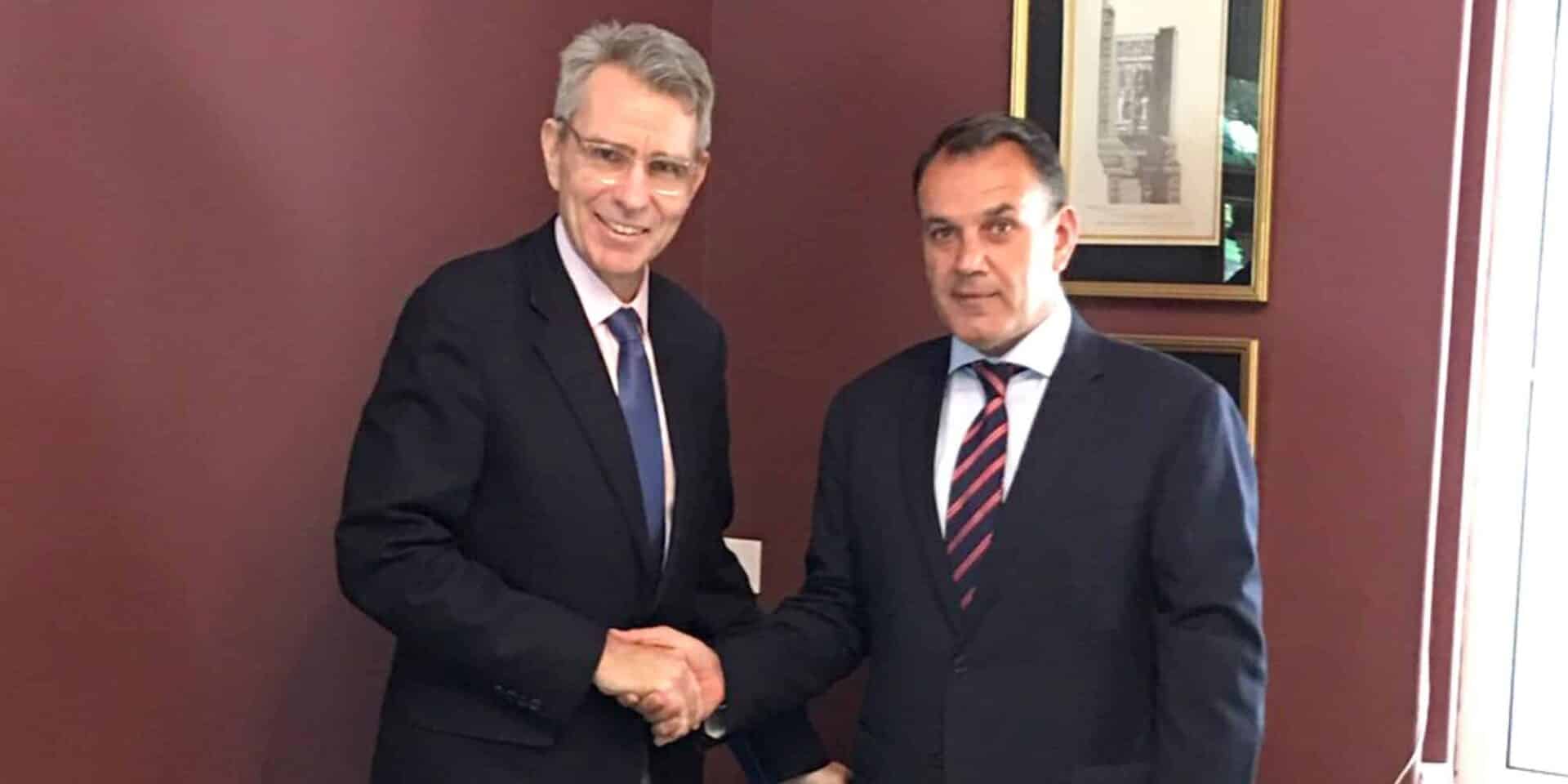Ο Νίκος Παναγιωτόπουλος με τον Τζέφρι Πάιατ