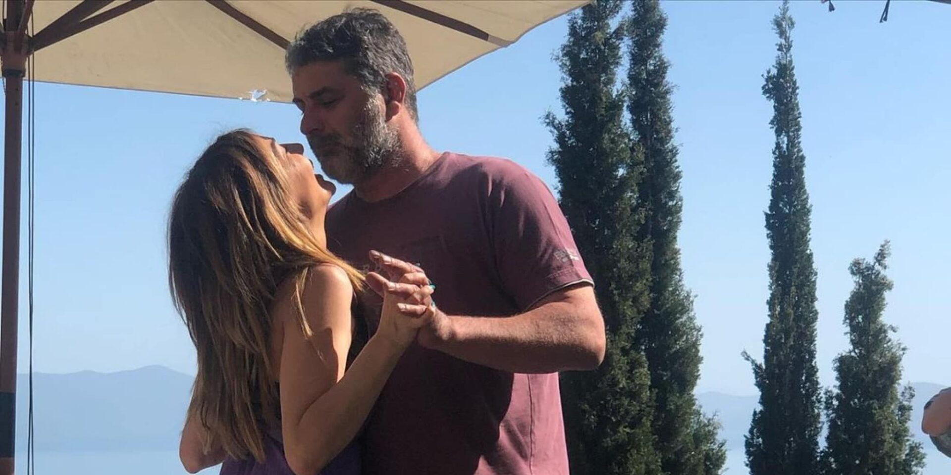 Ο Βασίλης Μπισμπίκης και η Δέσποινα Βανδή