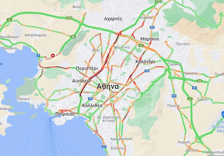 Κίνηση: «Έμφραγμα» και τεράστιες ουρές στον Κηφισό λόγω καραμπόλας 4 οχημάτων (εικόνα)