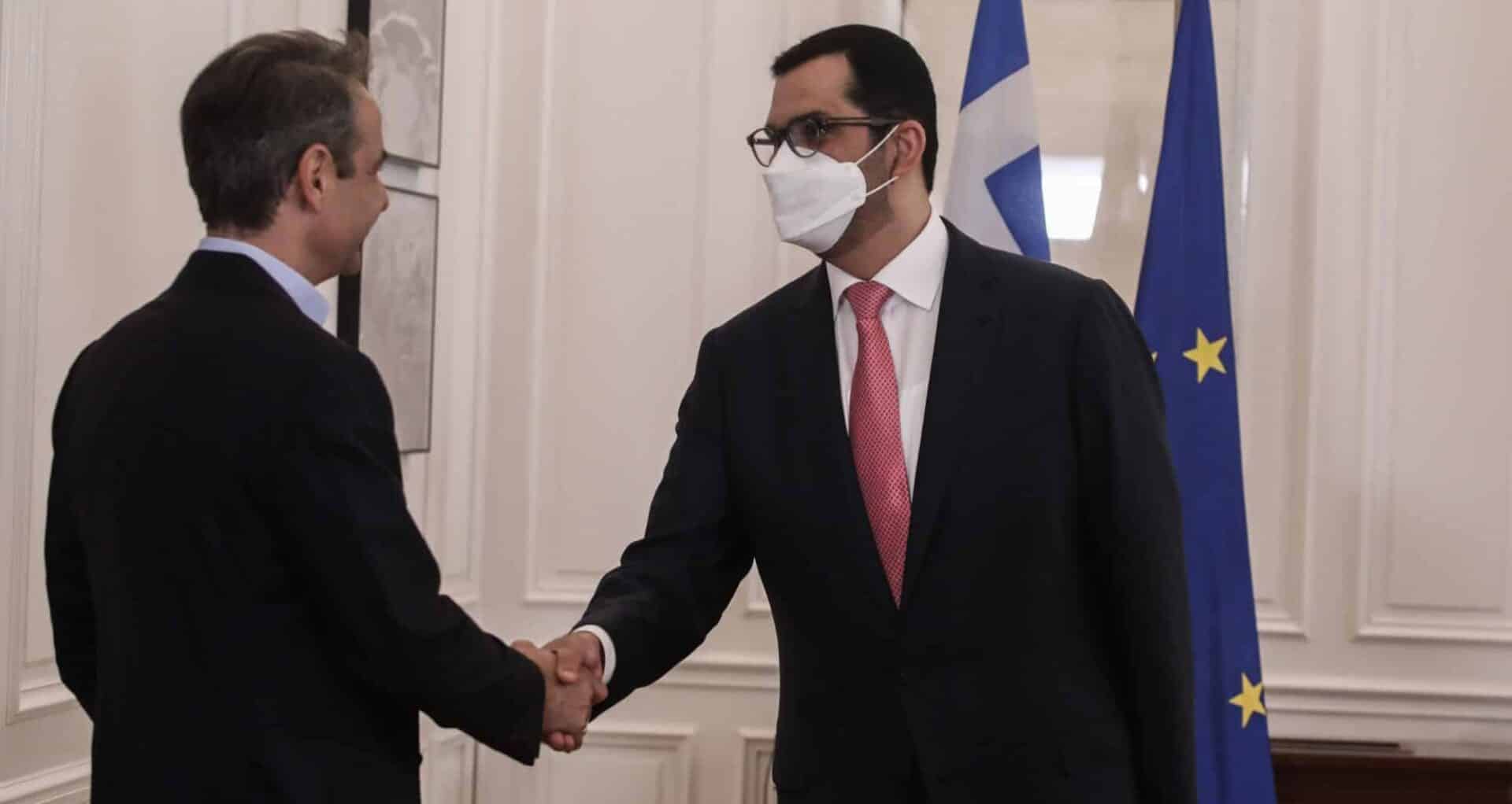 Συνάντηση Μητσοτάκη με τον Υπουργό Βιομηχανίας και Υψηλής Τεχνολογίας των Ηνωμένων Αραβικών Εμιράτων