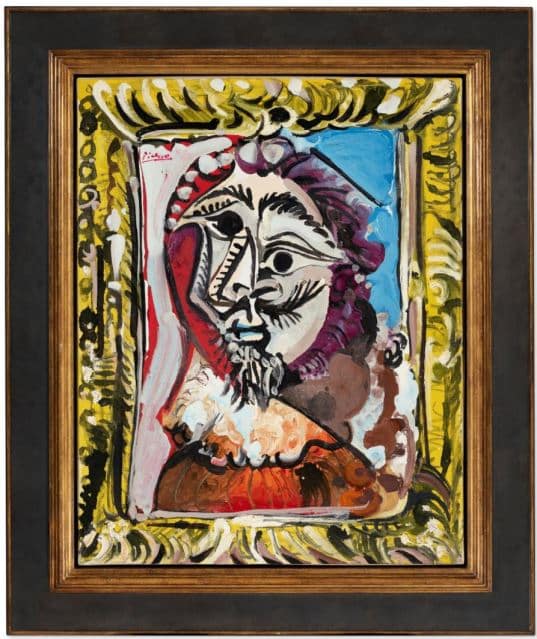 Πίνακας του Πάμπλο Πικάσο: Buste d’homme dans un cadre
