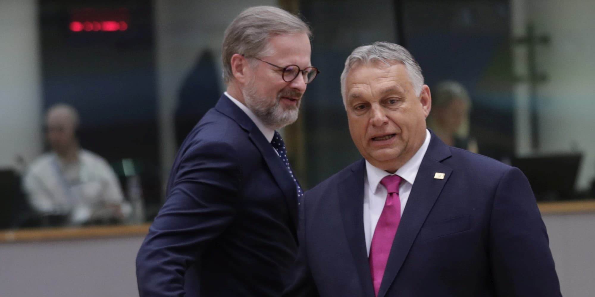 Ο πρωθυπουργός της Τσεχίας με τον ομόλογό της Ουγγαρίας