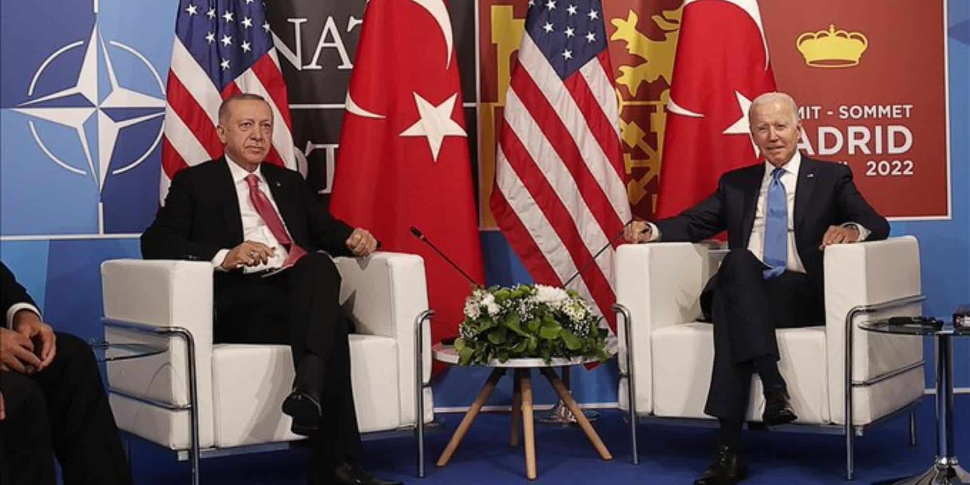 Ταγίπ Ερντογάν και Τζο Μπάιντεν στη σύνοδο του NATO