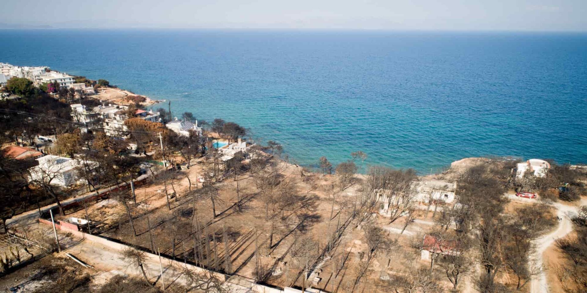 Αεροφωτογραφία από το καμμένο Μάτι