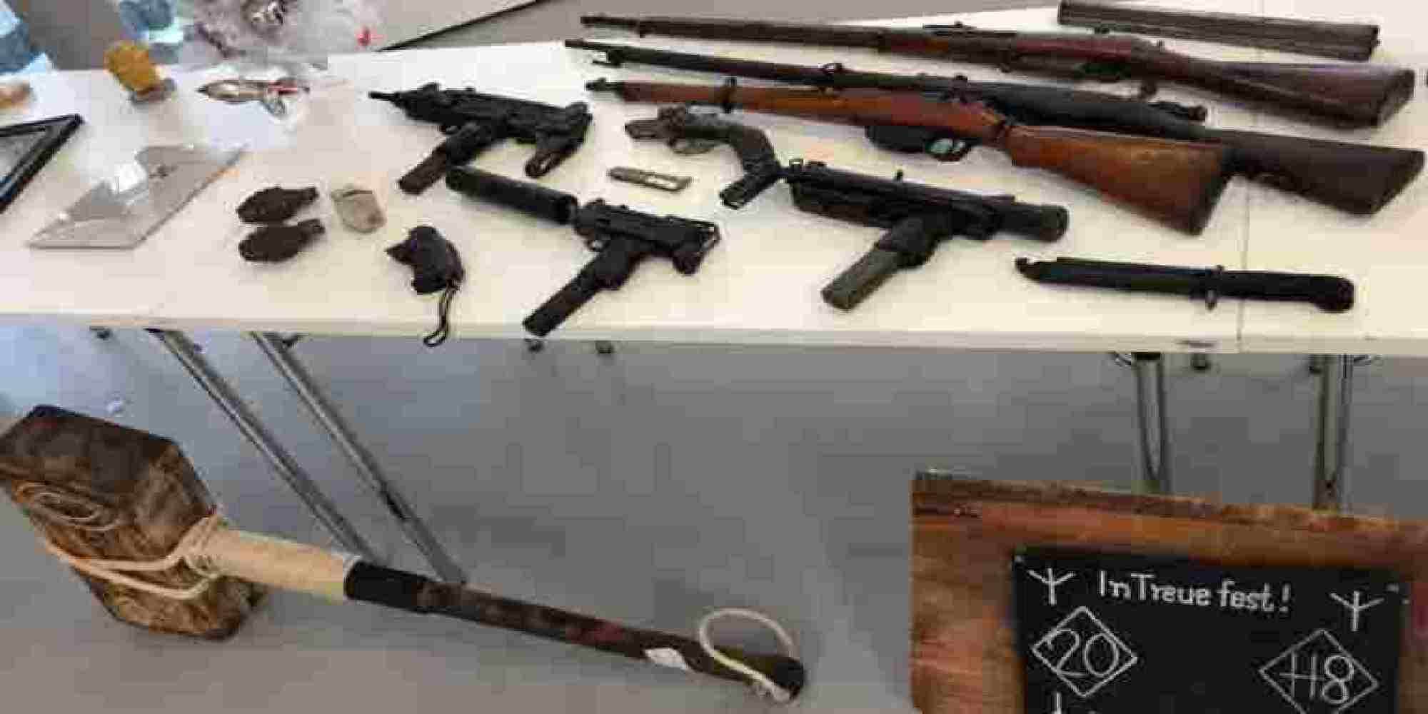 Τα όπλα που βρέθηκαν στην κατοχή του Γερμανού