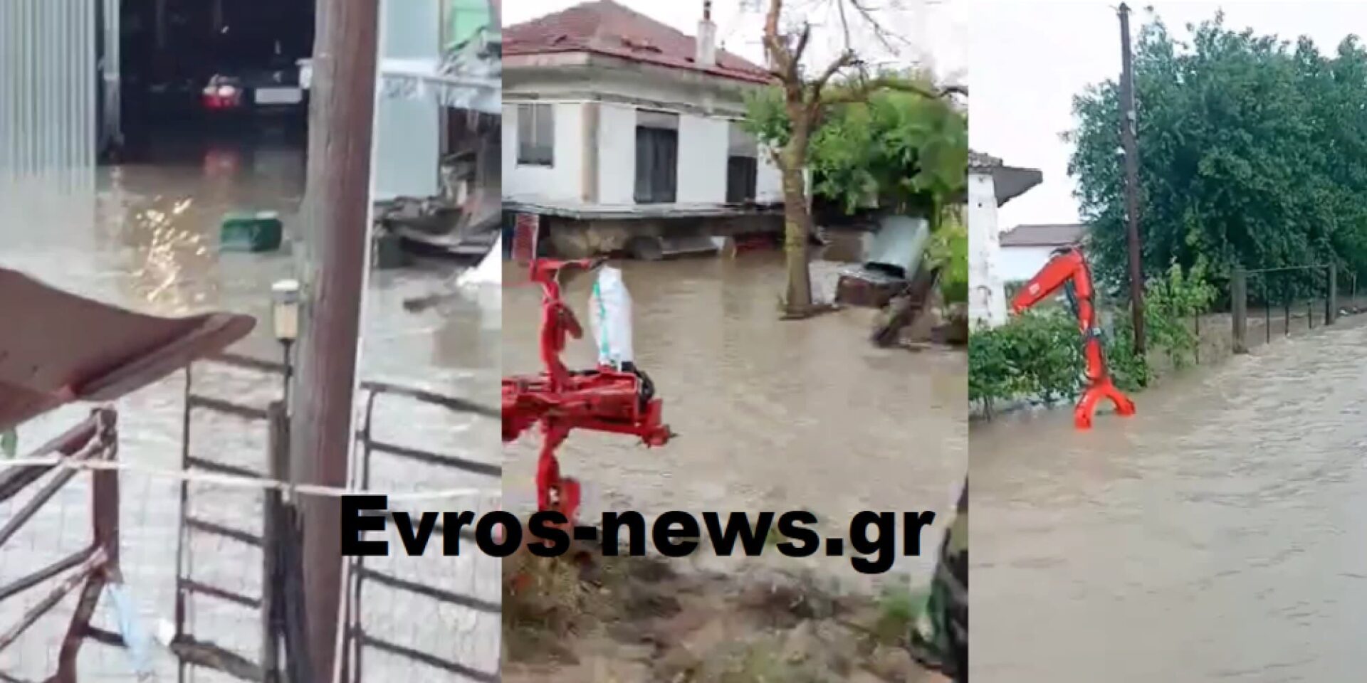 Οι δρόμοι έγιναν ποτάμια σε Ορεστιάδα και Διδυμότειχο