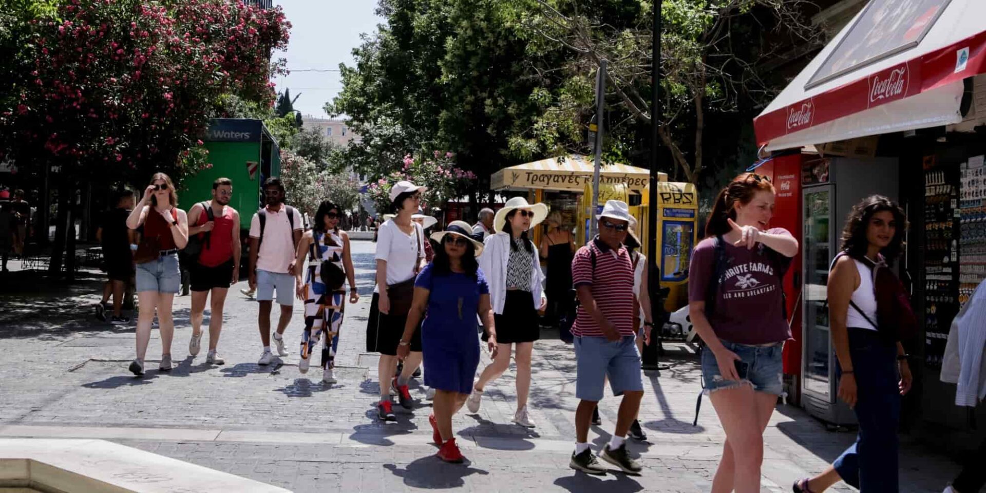 Τουρίστες στο κέντρο της Αθήνας