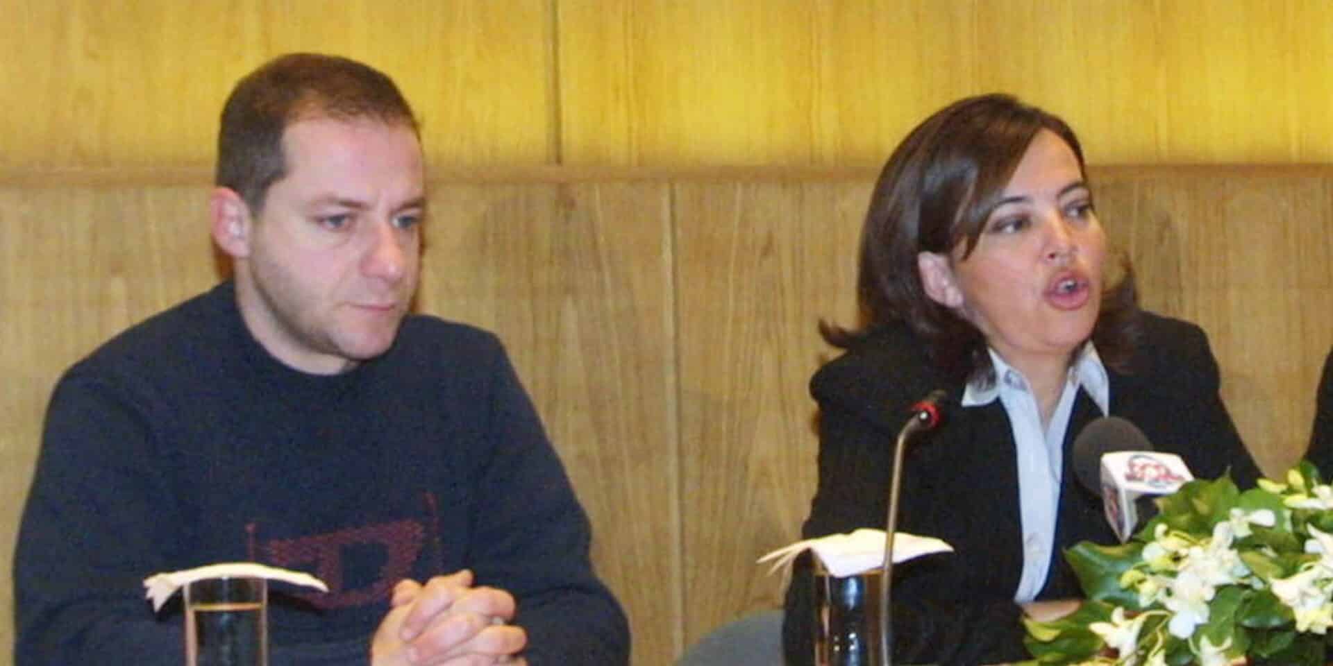 Η Ελένη Κούρκουλα που κατέθεσε στη δίκη Λιγνάδη, με τον κατηγορούμενο σε παλιότερη κοινή τους εμφάνιση