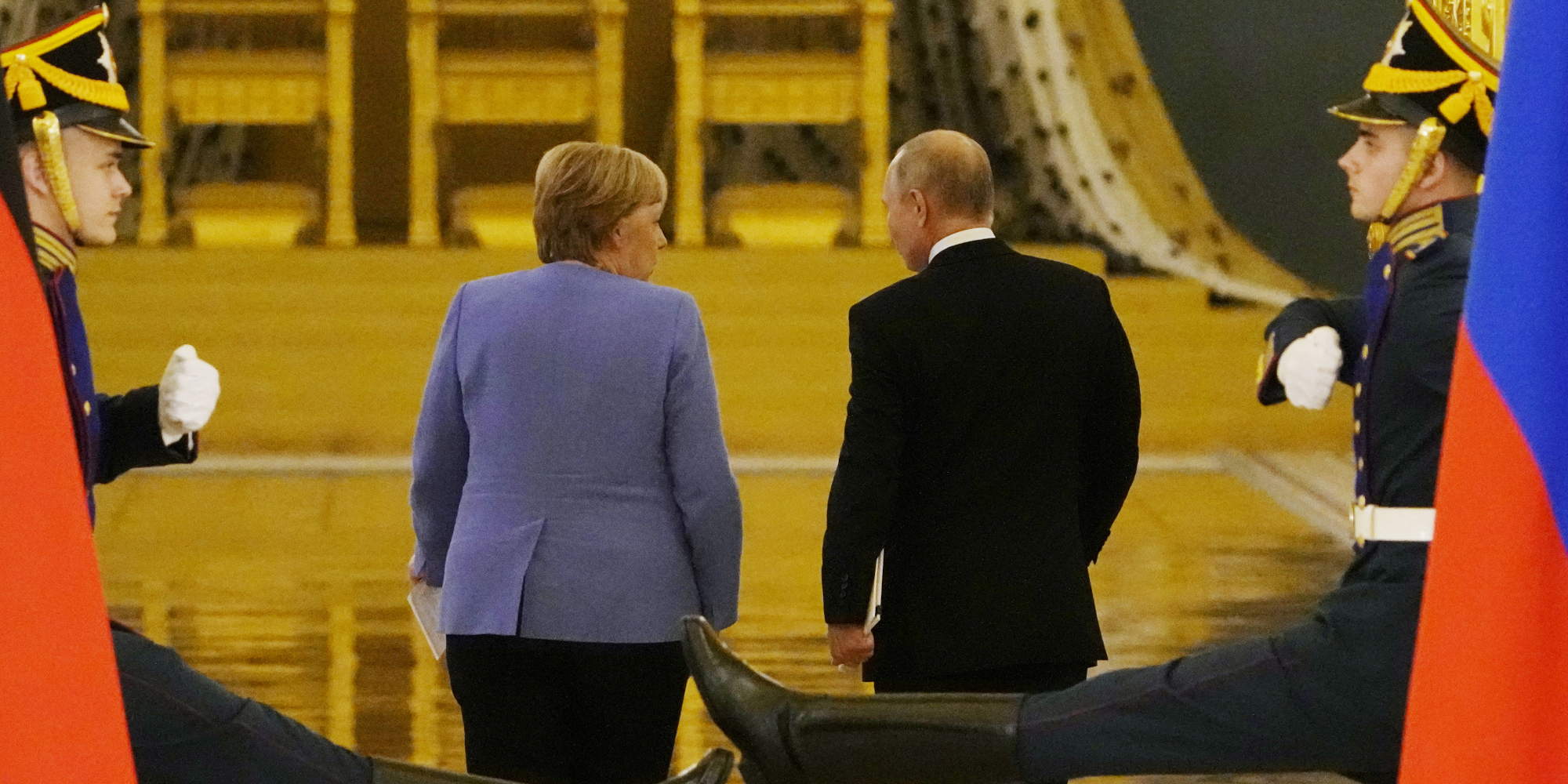 Η πρώην Καγκελάριος της Γερμανίας, Άνγκελα Μέρκελ και ο Ρώσος ομόλογός της, Βλαντιμίρ Πούτιν