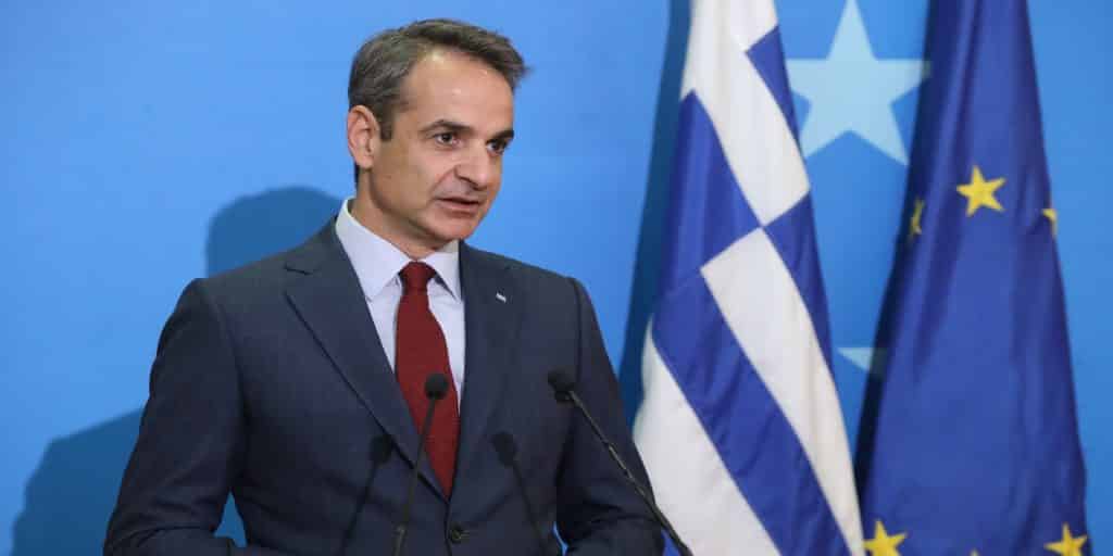 Ο πρωθυπουργός Κυριάκος Μητσοτάκης κάνει δηλώσεις μετά από Σύνοδο Κορυφής του ΝΑΤΟ