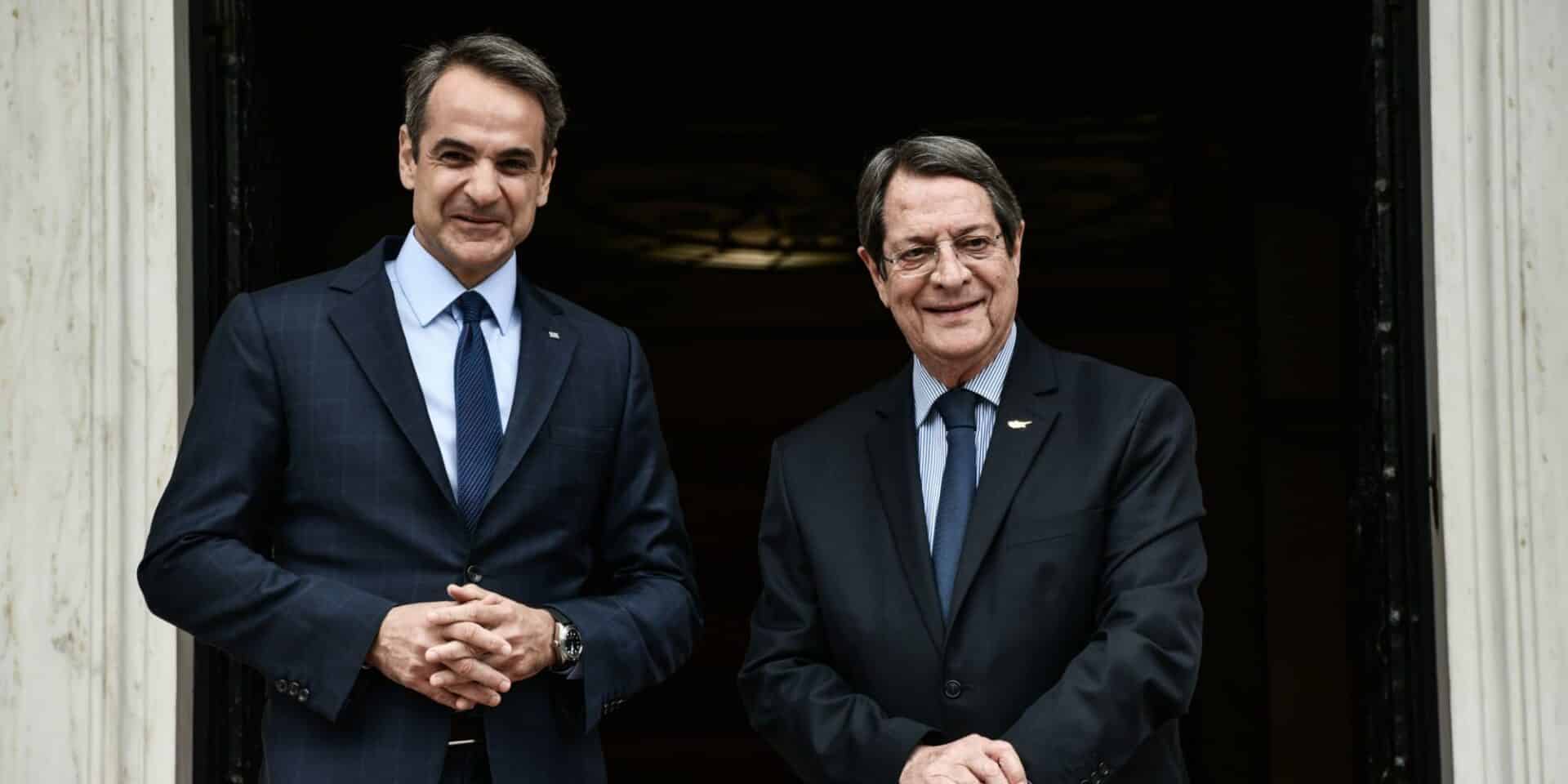 Ο Κυριάκος Μητσοτάκης και ο Νίκος Αναστασιάδης