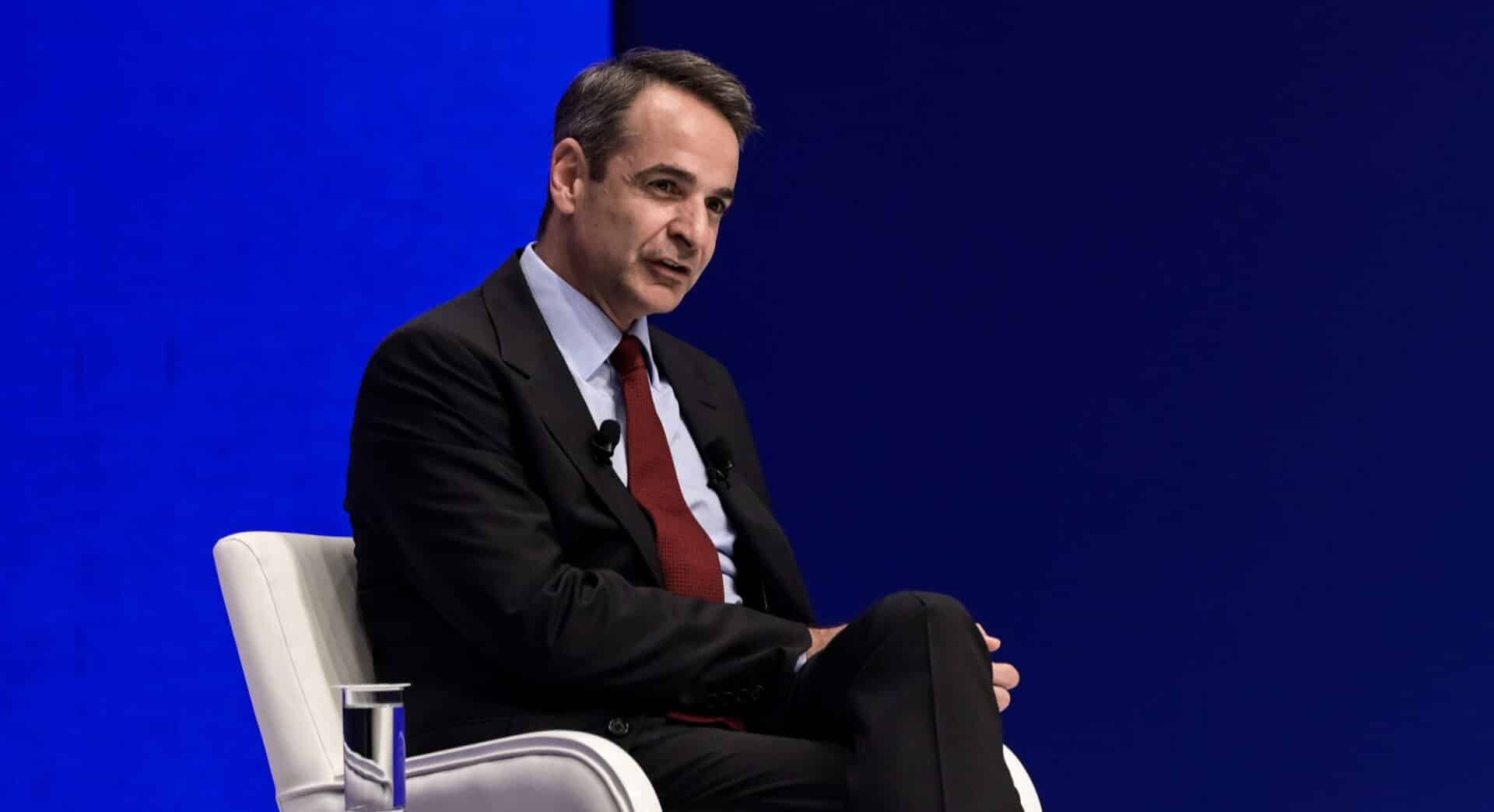 Ο πρωθυπουργός Κυριάκος Μητσοτάκης, στην γενική συνέλευση του ΣΕΒ