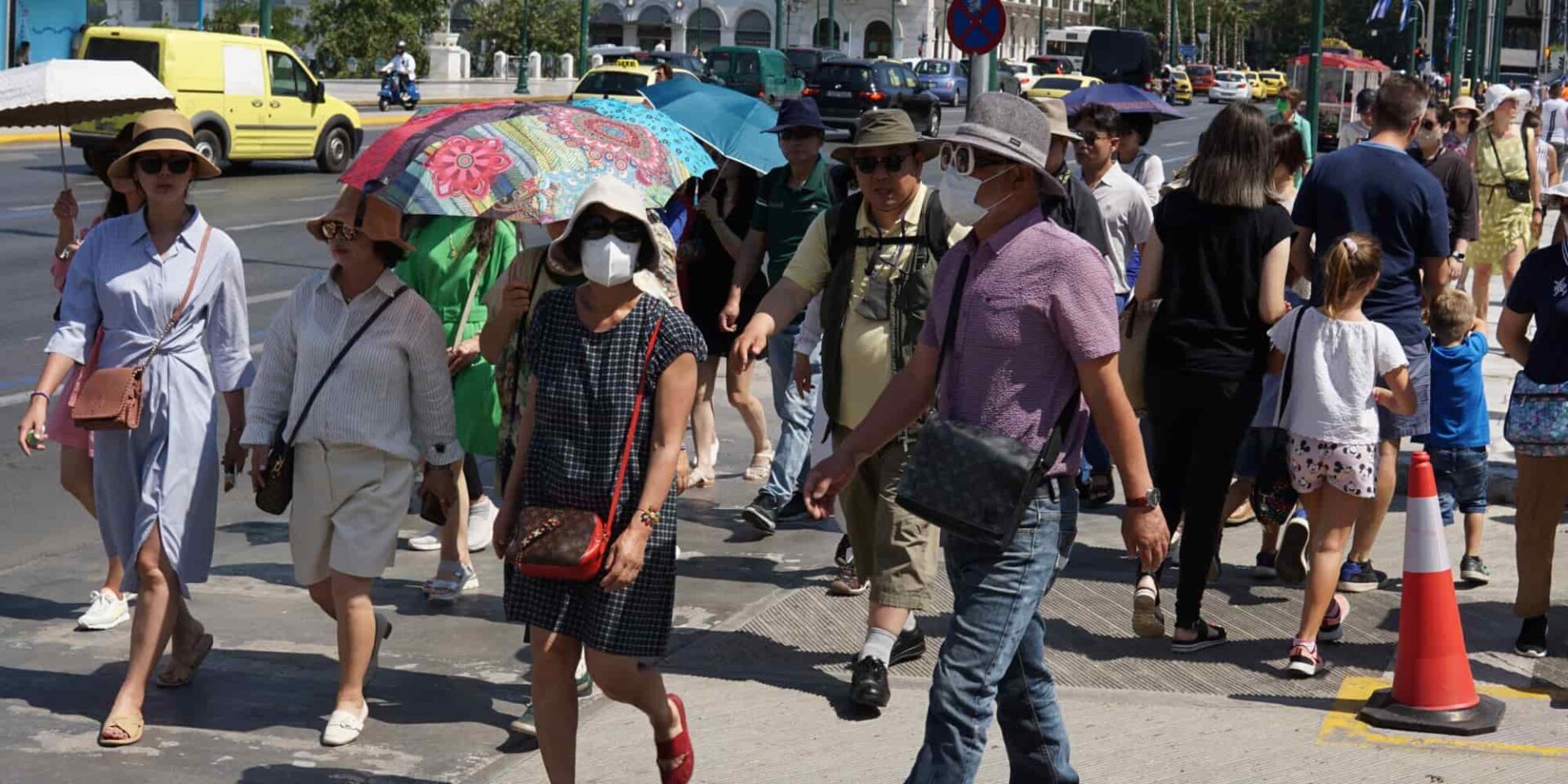 Τουρίστες στο κέντρο της Αθήνας