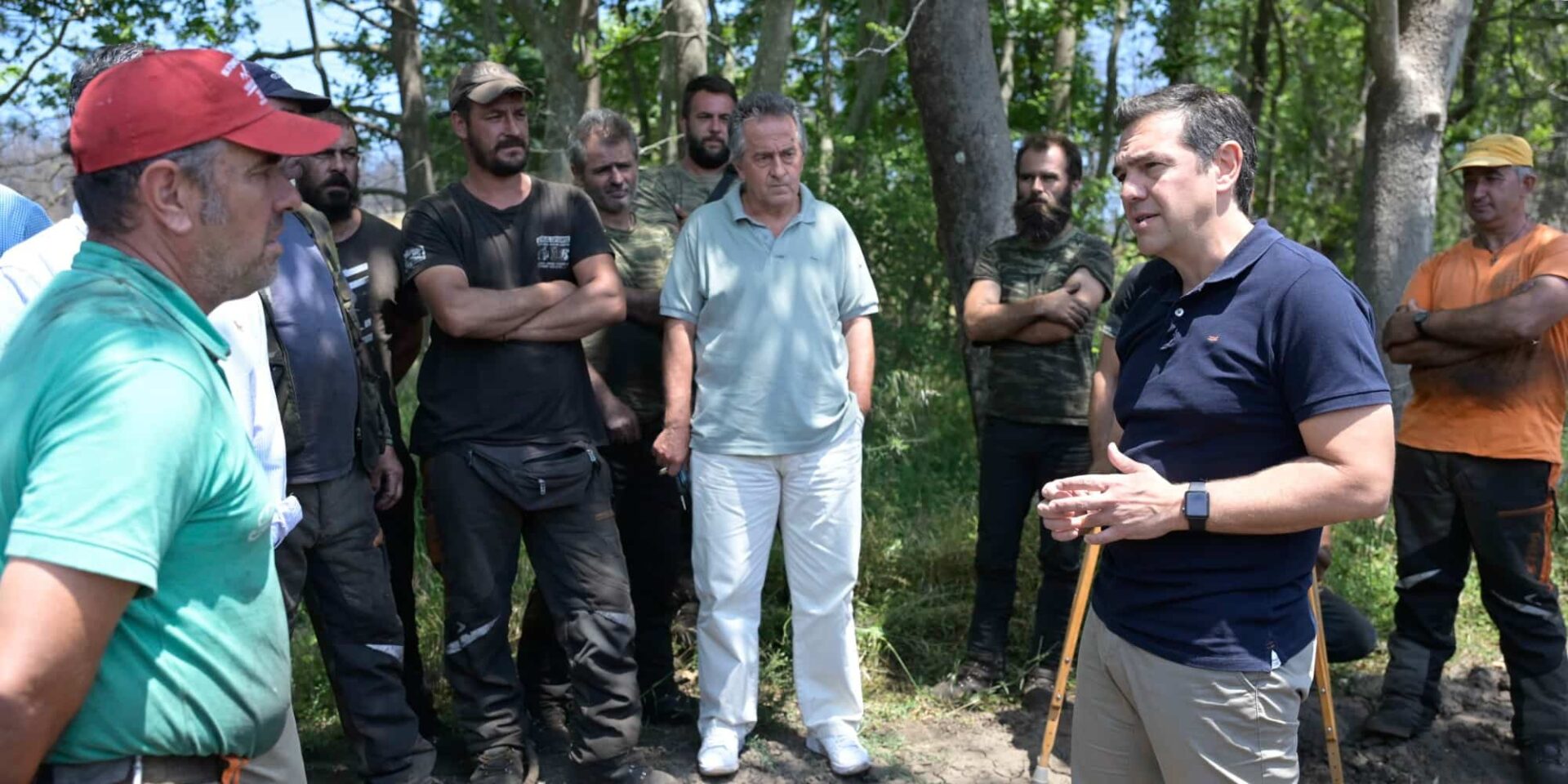 Ο Αλέξης Τσίπρας στη Βόρεια Εύβοια