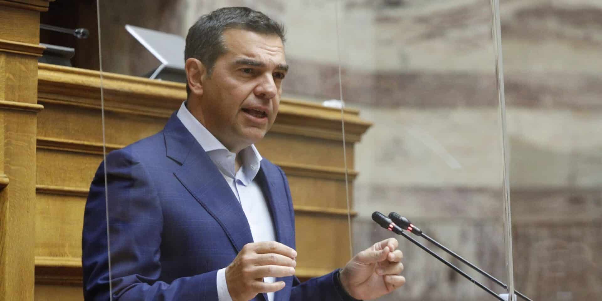 Ο πρόεδρος του ΣΥΡΙΖΑ, Αλέξης Τσίπρας στη Βουλή