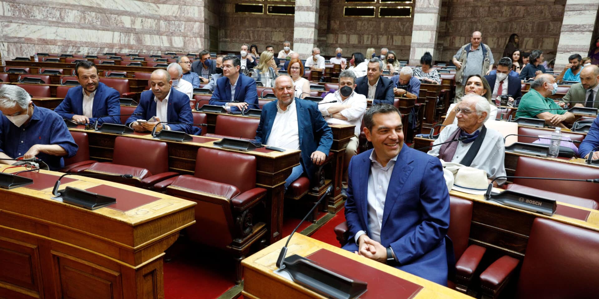Ο Αλέξης Τσίπρας στη συνεδρίαση της Κοινοβουλευτικής Ομάδας του ΣΥΡΙΖΑ